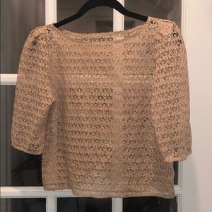 American Apparel - Lace blouse with puffed sleeves